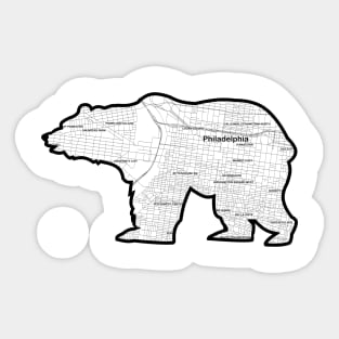 Philadelphia Bear en Noir Sticker